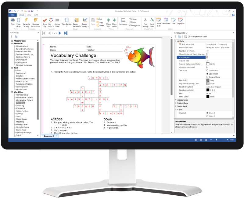 Vocabulary Worksheet Maker For Teachers Schoolhouse Technologies