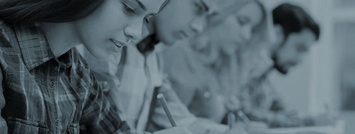 Students working on vocabulary