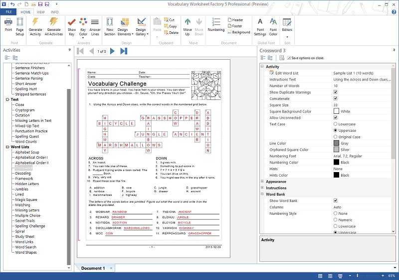 Worksheet maker